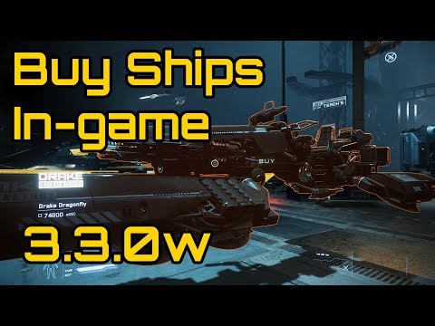 Star Citizen 3.3 - Buy Ship in game - FPS A.I - Teach's Ship Shop - Mustang - 4K