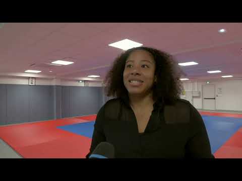 Fanny Estelle Posvite, judokate médaillée européenne et mondiale à la salle La Bastide