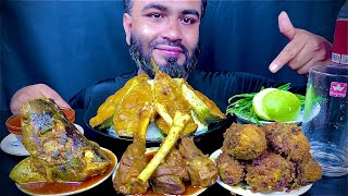 Download lagu Spicy Mutton Rogan Josh Chicken Leg Piece Fish Head Curry Fish Fry With Green Chili Eating Videos  mp3