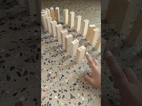 Domino tricks || Blocks falling down #shorts #domino #dominos #dominoes #blocks #yt #trending