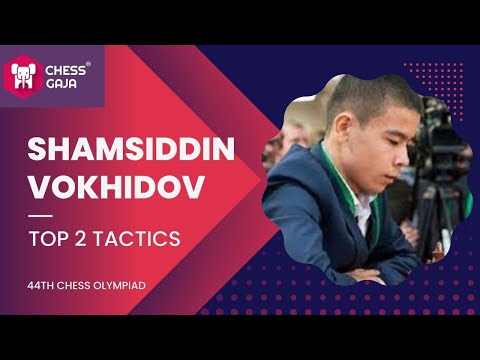 Shamsiddin Vokhidov | 2 tactics by the last Uzbek of the Gold winning team | #chessgaja