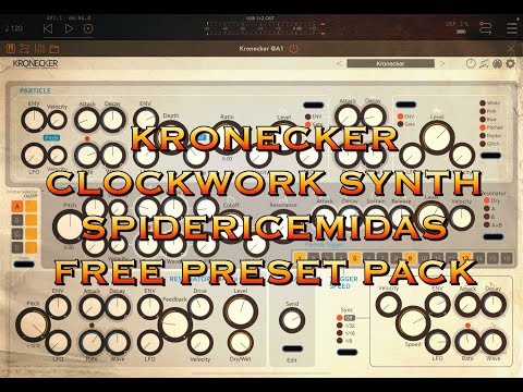 Kronecker Clockwork Synth - FREE Spidericemidas Preset Pack - iPad Demo
