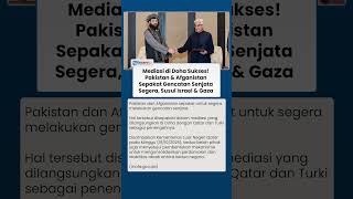Negosiasi Berhasil! Campur Tangan Qatar dan Turki Bawa Pakistan-Afganistan Gencatan Senjata