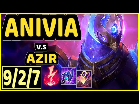 ANIVIA vs AZIR - 9/2/7 KDA MID CHALLENGER GAMEPLAY - NA