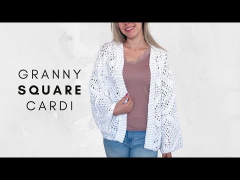 TULIP SQUARE BOHO CARDI - FREE CROCHET PATTERN