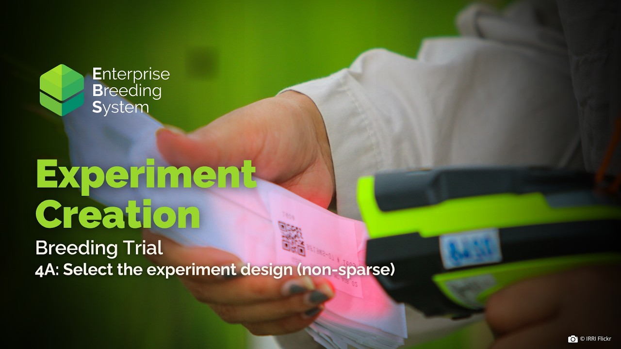 EBS Tutorial: Experiment Creation (Breeding Trial P4A)