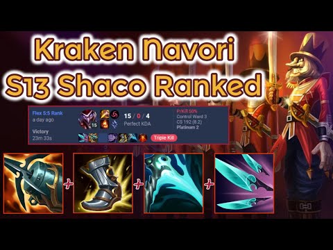 Navori Crit Shaco Jungle - S13 Ranked [League of Legends] Full Gameplay - Infernal Shaco