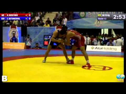 Finale 1-2 Greco-Roman 75 Kg (AZE) Rafig HUSEYNOV vs (GEO) Zurabi DATUNASHVILI