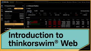 Introduction to thinkorswim® Web