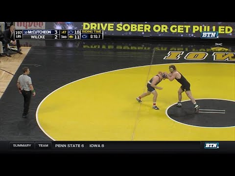 Big Ten Rewind: 2017 Wrestling - 197 LBs - Penn State's Matt McCutcheon vs. Iowa's Cash Wilcke