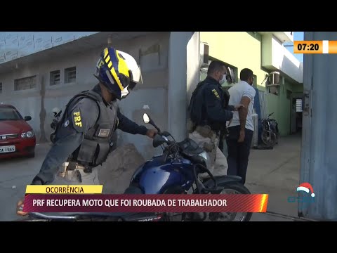 PRF recupera moto que foi roubada de trabalhador 15 12 2021