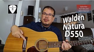 Video thumbnail for Walden Natura D550 Acoustic Guitar Review and Demo strung w Martin M175 Strings by Edwin-E