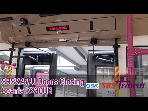 SMC | SBS Transit Scania K230UB [Gemilang - Batch 2, Euro IV - Refurbished] - SBS8259U Doors Closing