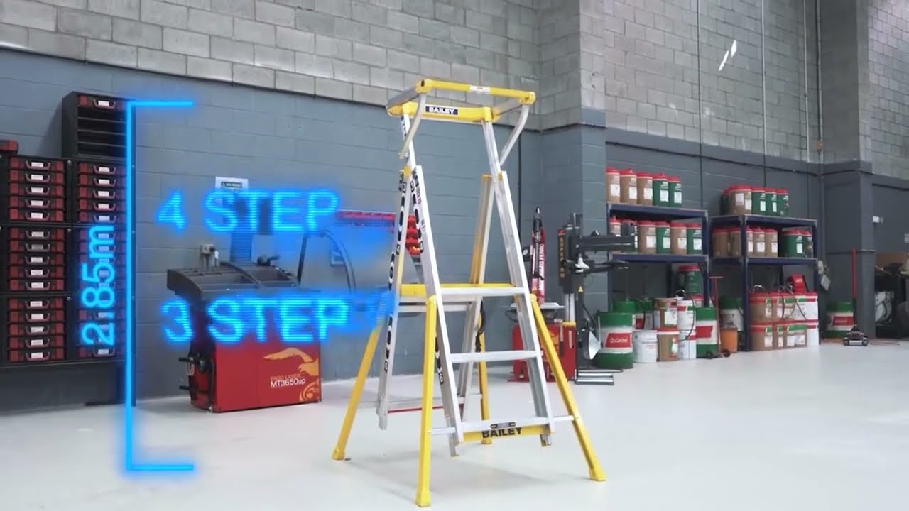 Bailey Adjustable Height Platform Step Ladder | PDP Video
