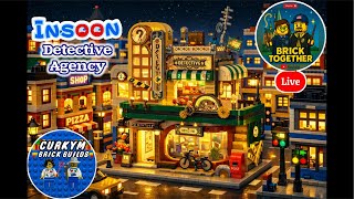 CurKym Brick Builds and @BrickTogether4-18  build the Insoon Detctive Agency Live