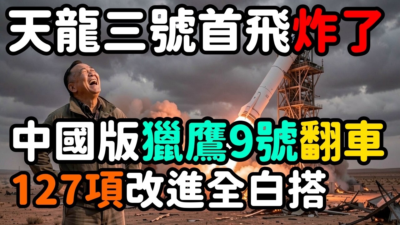 天龍三號首飛炸了；吹了3年中國版獵鷹9號；127項改進全白搭 | 馬一峰