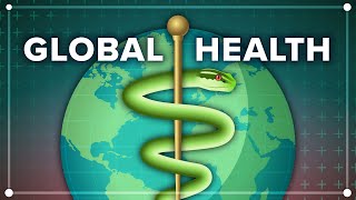 The words "global Health" displayed over a picture of earth