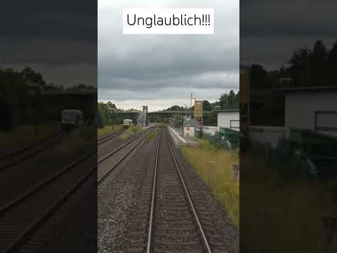 Fassungslos! - Das hätte auch anders ausgehen können! Person im Gleis #br218 #führerstandsmitfahrt