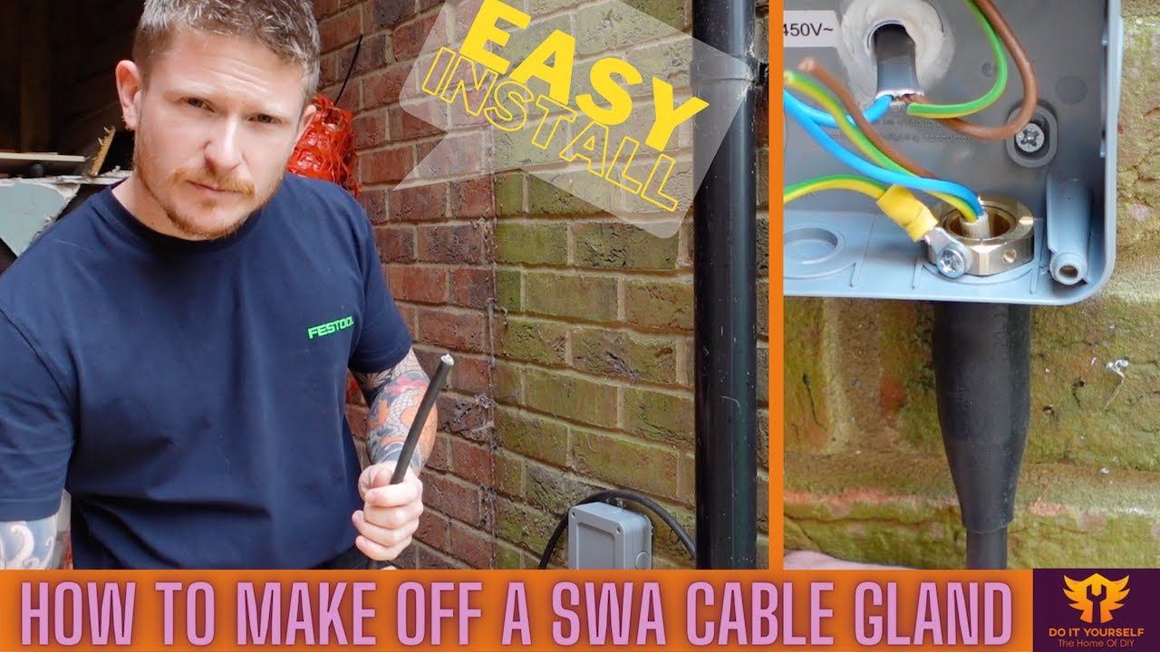 Watch video How to Make off a SWA Gland | Steel Wire Armoured Cable Install Now How to Make off a SWA Gland | Steel Wire Armoured Cable Install