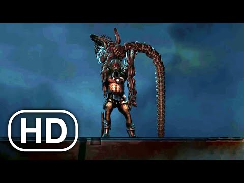 Predator Throws Predalien Off Pyramid Scene 4K ULTRA HD - Aliens Vs Predator