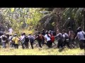 Myanmar student protesters clash with riot police.