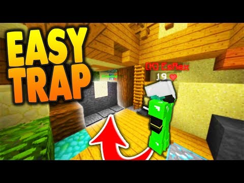NEW OVERPOWERED EASY PISTON TRAP! | Minecraft SKYWARS NEW TRAP!