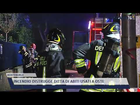2022-01-18 MONTEMURLO - INCENDIO DISTRUGGE DITTA DI ABITI USATI A OSTE