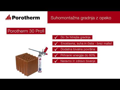 Porotherm 30 Profi - Prihodnost se gradi premišljeno