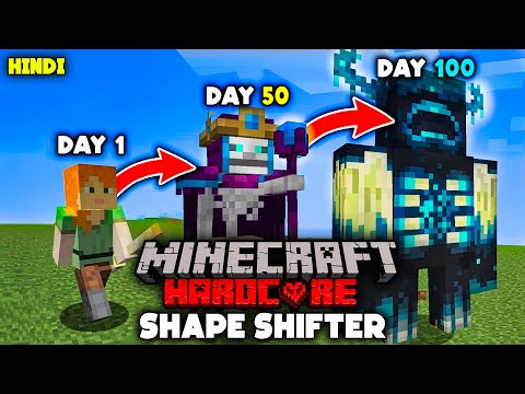 Marszz - I Survived 100 Days as a SHAPESHIFTER in Minecraft (Hindi)
