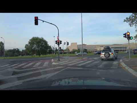 Driving from New Belgrade to Old Town during Sunset