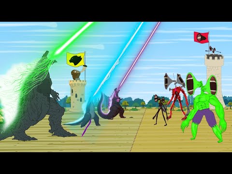Evolution of GODZILLA vs Evolution of SIREN HEAD: Size Comparison | Godzilla Cartoon Compilation