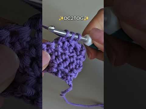 DC2TOG, or double crochet two stitches together! #crochet #DC2TOG
