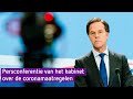 Persconferentie premier Rutte over de coronamaatregelen | LIVE