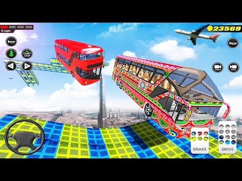 Bus Impossible Tracks 2019 | Impossible Bus Driving Stunts Simulator - Android GamePlay HD