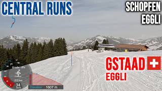 [4K] Skiing Gstaad, End of Visit! The Centre - Eggli - Schopfen - Rübeldorf, Schweiz, GoPro HERO13