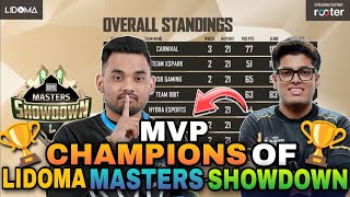 🏆 Winners | Lidoma Asia Points Table | MVP | Grand Finals | Masters Showdown | BGMI Zone