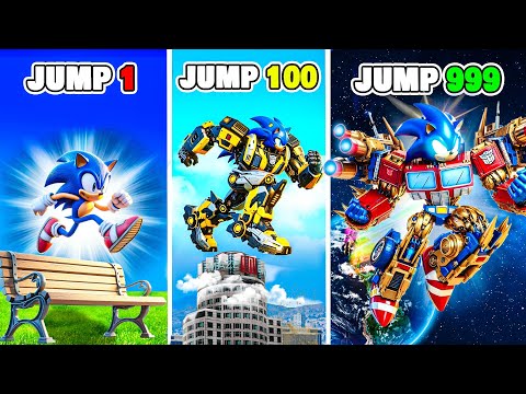 TRANSFORMER SONIC Upgrades with Every Jump in GTA 5