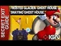 New Super Mario Bros. U Secret Exit Walkthrough - Frosted Glacier-Ghost House: Swaying Ghost House