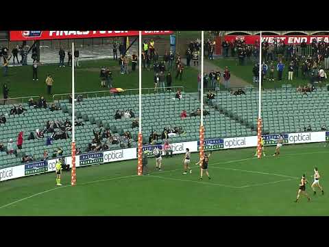 Glenelg's Marlon Motlop kicks a ripper from the boundary -  2nd Semi Final