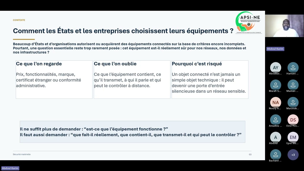 Comprendre la sécurité matérielle simplement — APSI-NE