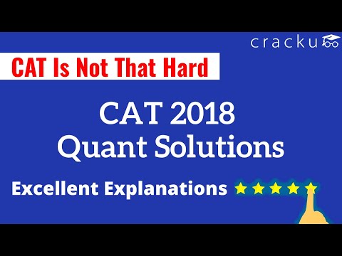 CAT 2018 Quant Questions with Solutions ✔️ | CAT Slot-1 Solutions