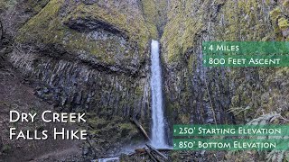Review the the Dry Creek Falls hike near Cascade Locks with footage of its terrain.