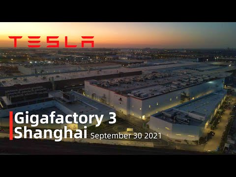(September 30 2021)Tesla Gigafactory 3 Shanghai 4K Video