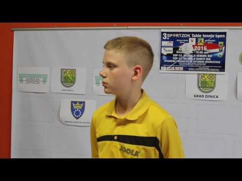 SPORTZDK TV - Adin Šećibović - 3. Sportzdk table tennis open