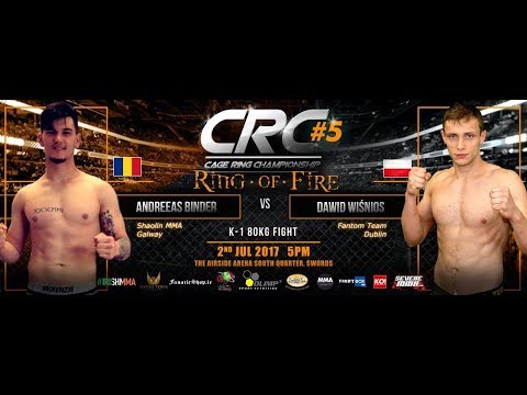 CRC 5 A/M K-1 80kg fight Andreeas Binder (Shaolin MMA Galway) Vs Dawid Wisnios (Fantom Team)