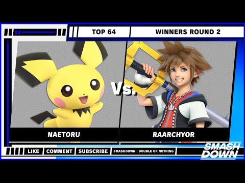 SmashDown : Double or Nothing - Top 64 - NaetorU (Pichu) VS Raarchyor (Sora) - SSBU