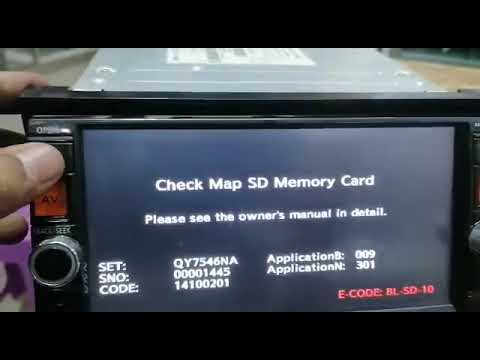 Nissan MC315D Sd map card to unlock navigation