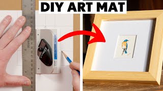 SAVE MONEY!  How to Cut a Custom Mat for Your Artwork STEP-BY-STEP (Logan Bevel Mat Cutter)
