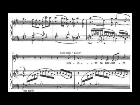 LE SPECTRE DE LA ROSE Hector Berlioz Les nuits d'été op.7 n 2 piano accompaniment with score karaoke