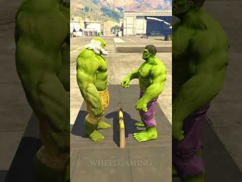 GTA V Hulk vs RED HULK Slap Battle👋, who is stronger? 🔥 #shorts